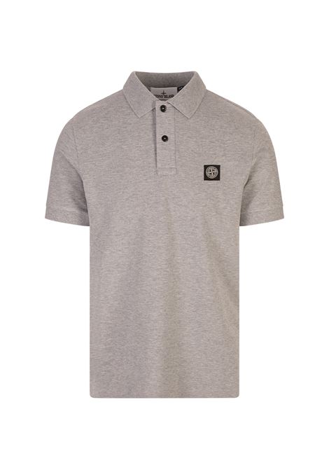 Polo Slim Fit Grigio Melange Con Logo Compass STONE ISLAND | K1S1522002SC-S0017V0M64